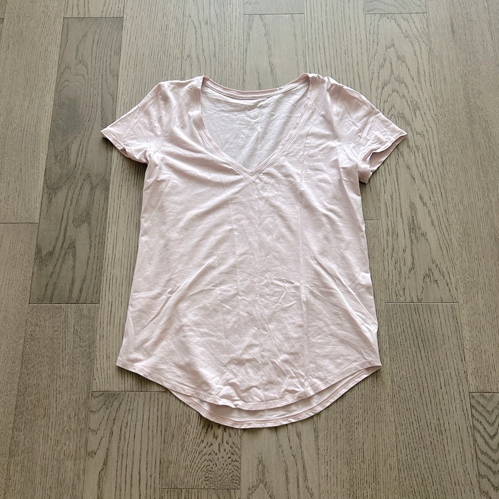 lululemon athletica Soft Pink V-Neck Tee
